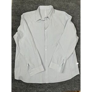 Lululemon One Thing At A Time Shirt XL Striped Button Up Long Sleeve Performance